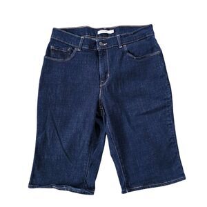 Levis Bermuda Shorts Womens 29 Mid Rise Dark Wash Summer Beachy Coastal Boho